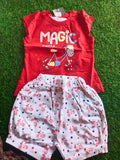 Cute and comfortable, this T-shirt with shorts set for baby girls features adorable prints and breathable fabric, perfect for play and casual outings.