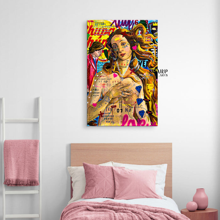 The Birth Of Venus Graffiti Art Canvas