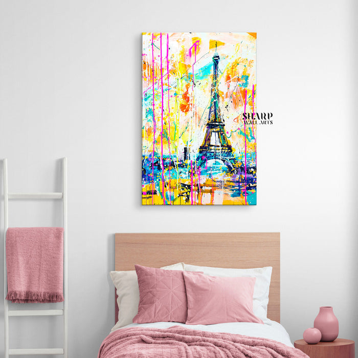 The Eiffel Tower Abstract Canvas Wall Art