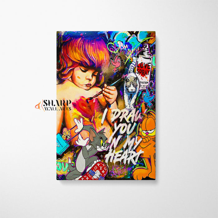 The Little Painter Canvas Wall Art