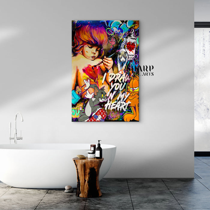 The Little Painter Canvas Wall Art