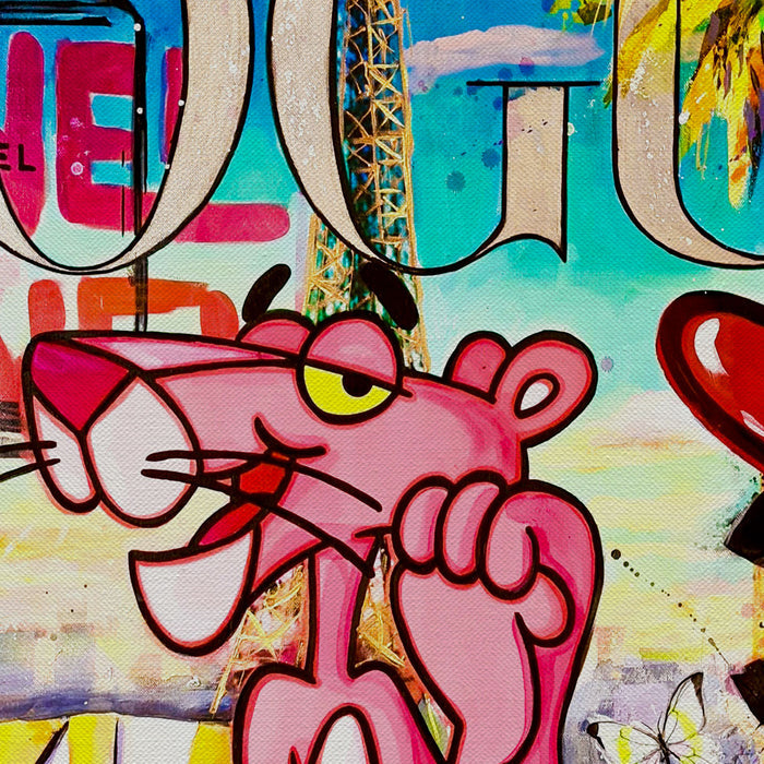 The Panther Loves Vogue Canvas Wall Art