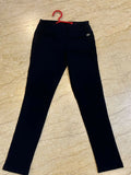 TINY GIRL Blue stretchable jeggings for girls, offering a stylish, comfortable fit with an elastic waistband, perfect for any occasion.