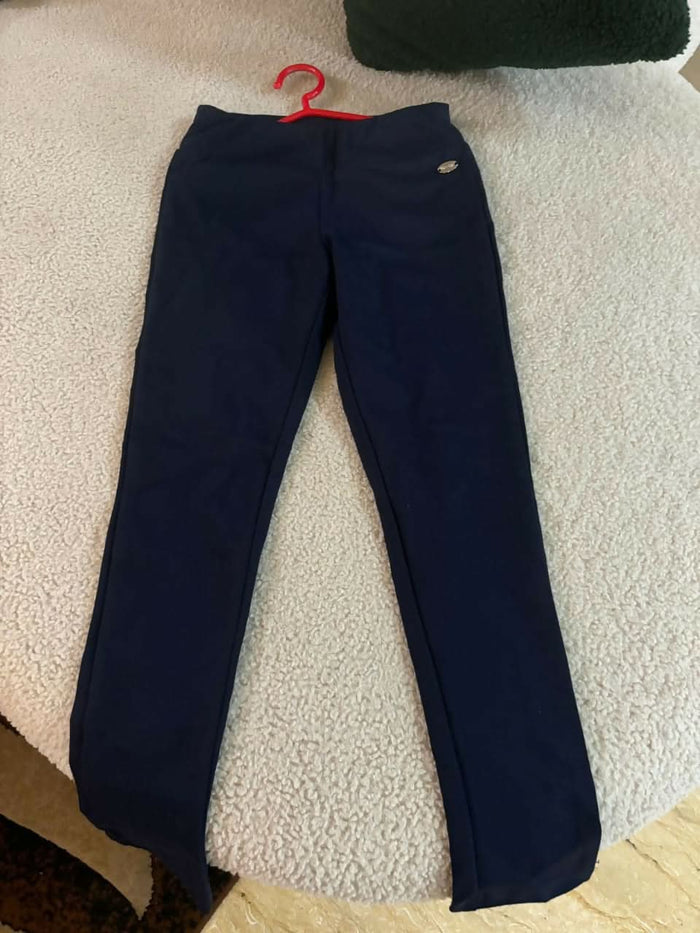 TINY GIRL Blue stretchable jeggings for girls, offering a stylish, comfortable fit with an elastic waistband, perfect for any occasion.
