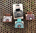 Tooled Leather Hair Clip Gerbera Small