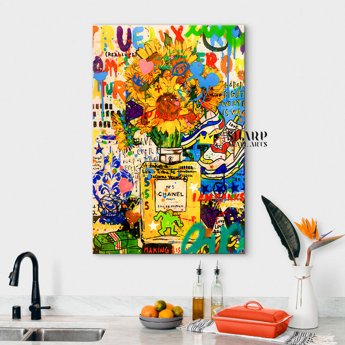 Van Gogh Sunflowers Modern Vision Canvas Wall Art