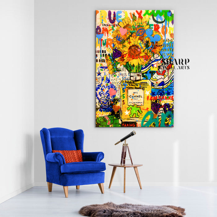 Van Gogh Sunflowers Modern Vision Canvas Wall Art