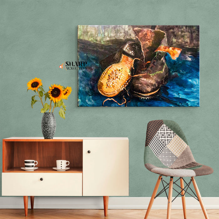 Vincent van Gogh A Pair Of Shoes Canvas Wall Art