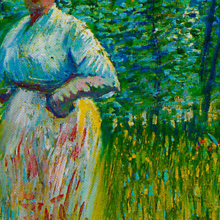 Vincent van Gogh A Woman Walking in a Garden Canvas Wall Art