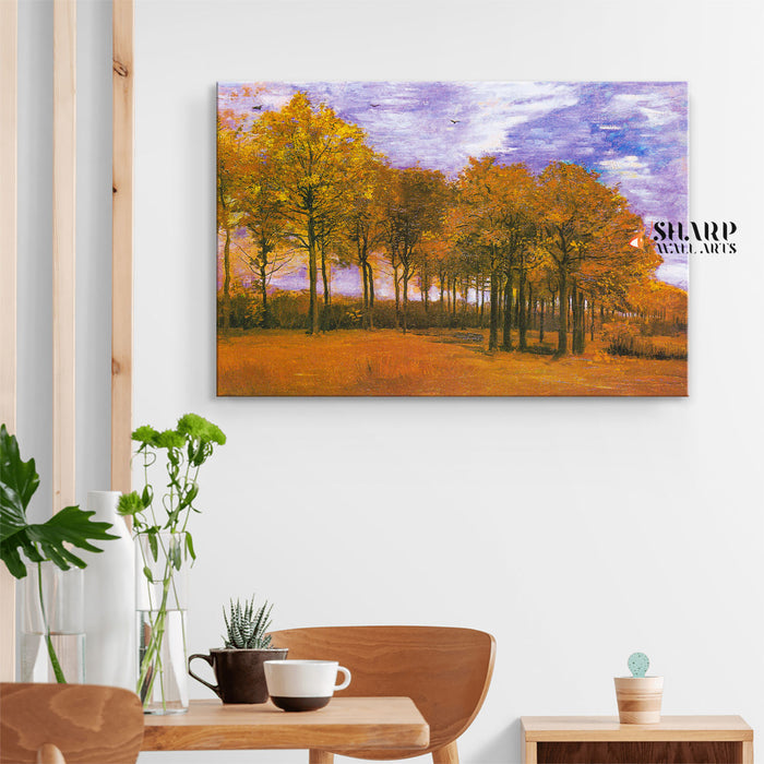 Vincent Van Gogh Autumn Landscape Canvas Wall Art