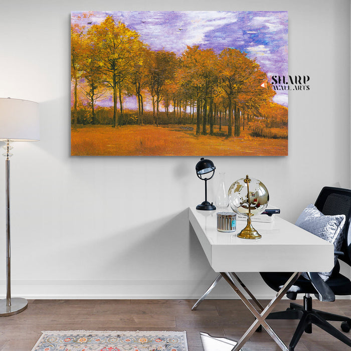 Vincent Van Gogh Autumn Landscape Canvas Wall Art