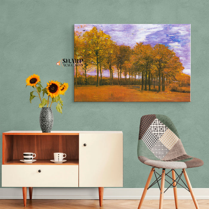 Vincent Van Gogh Autumn Landscape Canvas Wall Art