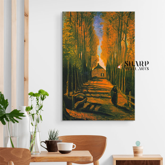 Vincent van Gogh Avenue Of Poplars In Autumn Canvas Wall Art