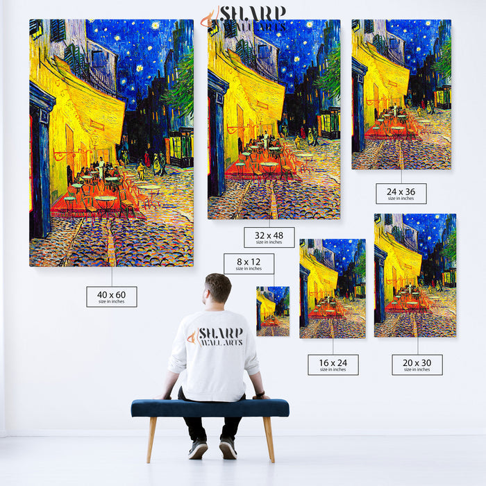 Vincent van Gogh Cafe Terrace at Night Canvas Wall Art