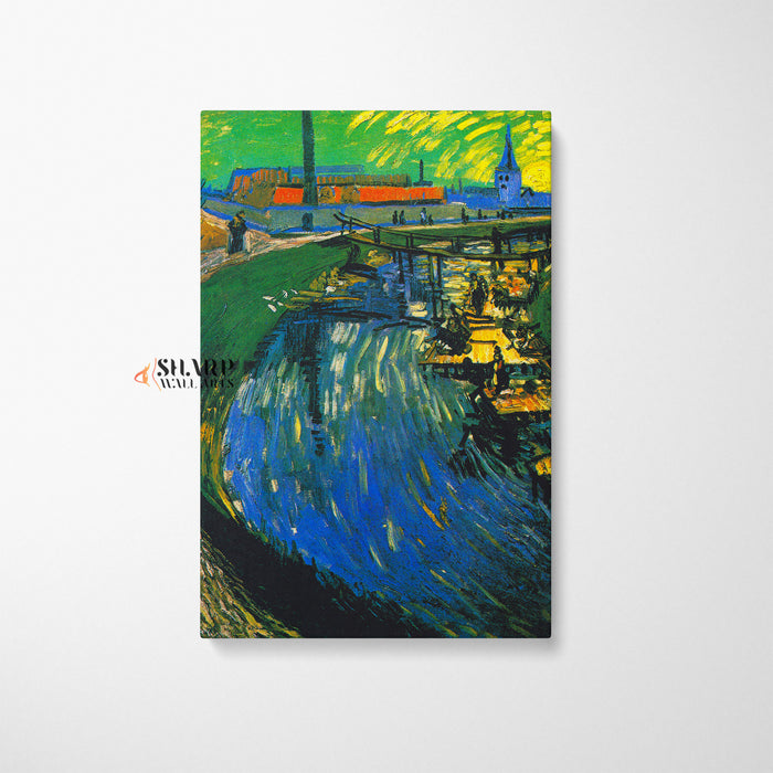 Vincent van Gogh Canal With Women Washing Canvas Wall Art