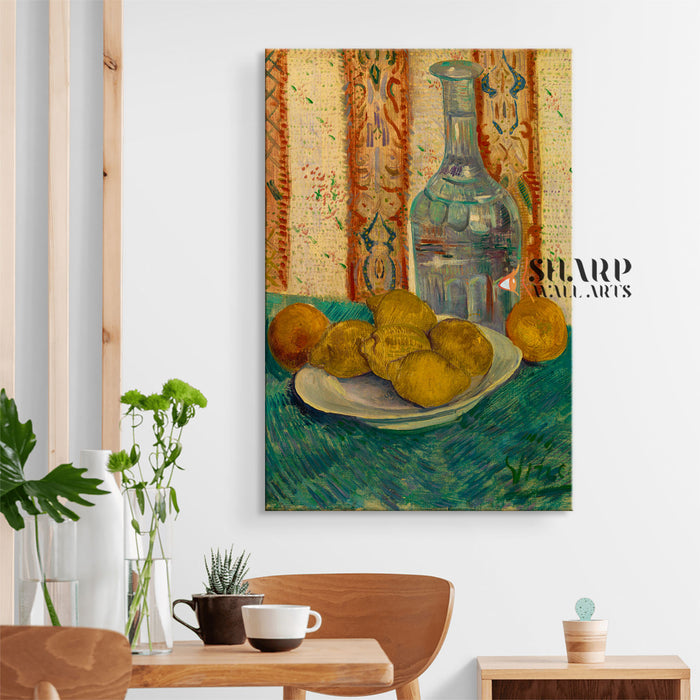 Vincent van Gogh Carafe And Dish With Citrus Fruit Canvas Wall Art