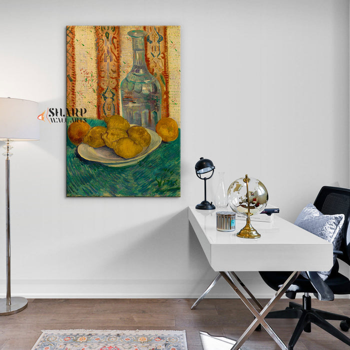Vincent van Gogh Carafe And Dish With Citrus Fruit Canvas Wall Art