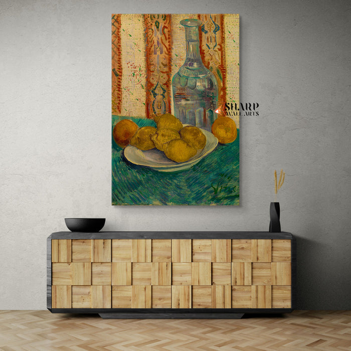 Vincent van Gogh Carafe And Dish With Citrus Fruit Canvas Wall Art