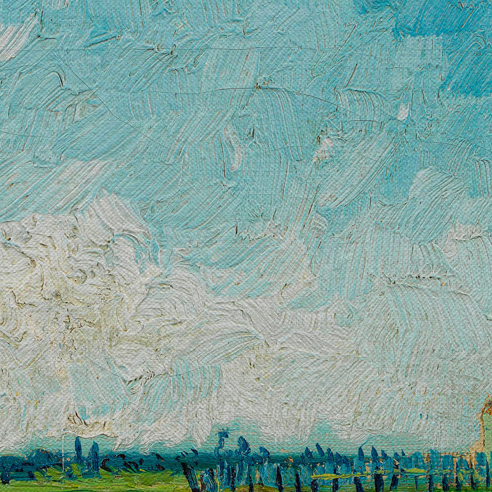 Vincent van Gogh Farmhouses In A Wheat Field Canvas Wall Art