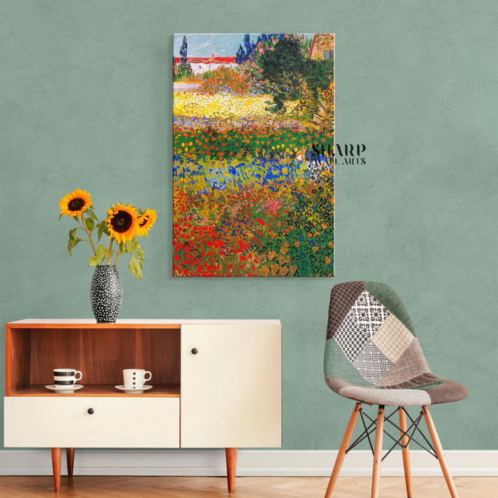 Vincent van Gogh Garden In Bloom Canvas Wall Art