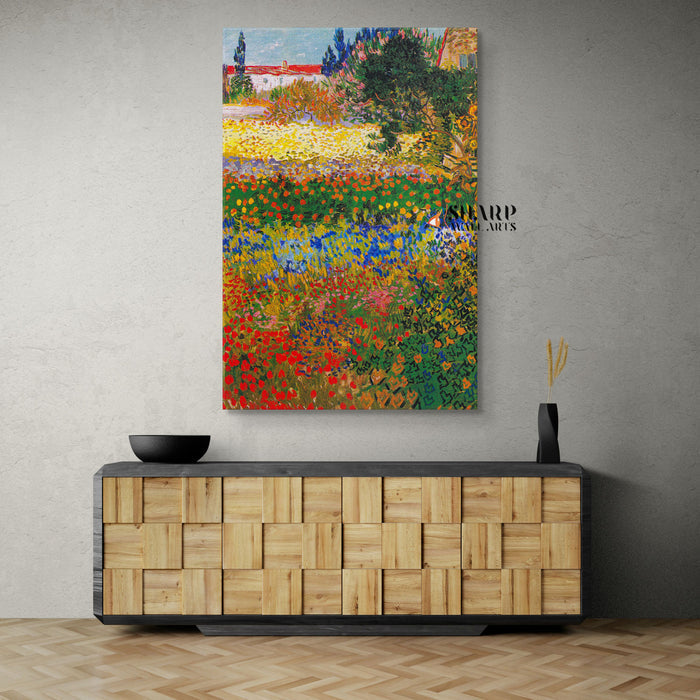 Vincent van Gogh Garden In Bloom Canvas Wall Art
