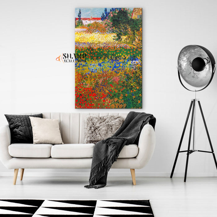 Vincent van Gogh Garden In Bloom Canvas Wall Art