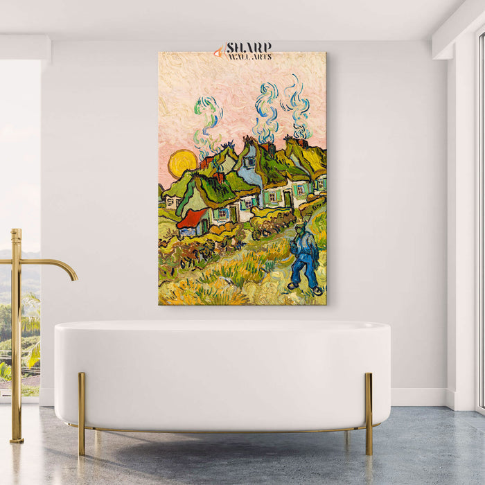 Vincent Van Gogh House And Figure Canvas Wall Art