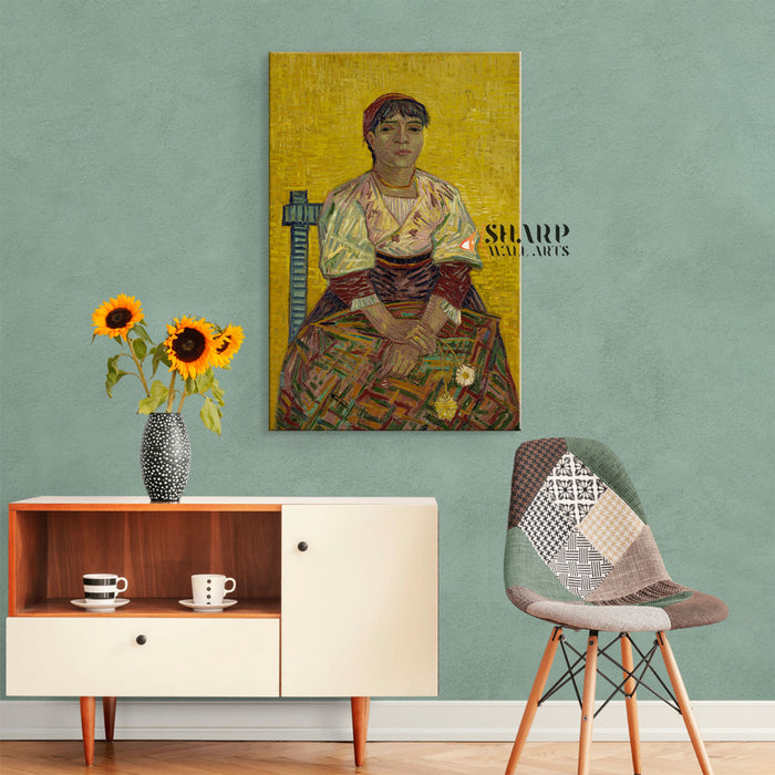 Vincent van Gogh Italian Woman Canvas Wall Art