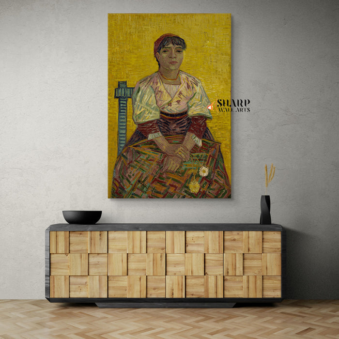 Vincent van Gogh Italian Woman Canvas Wall Art