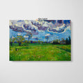 Vincent van Gogh Landscape Under a Stormy Sky Canvas Wall Art