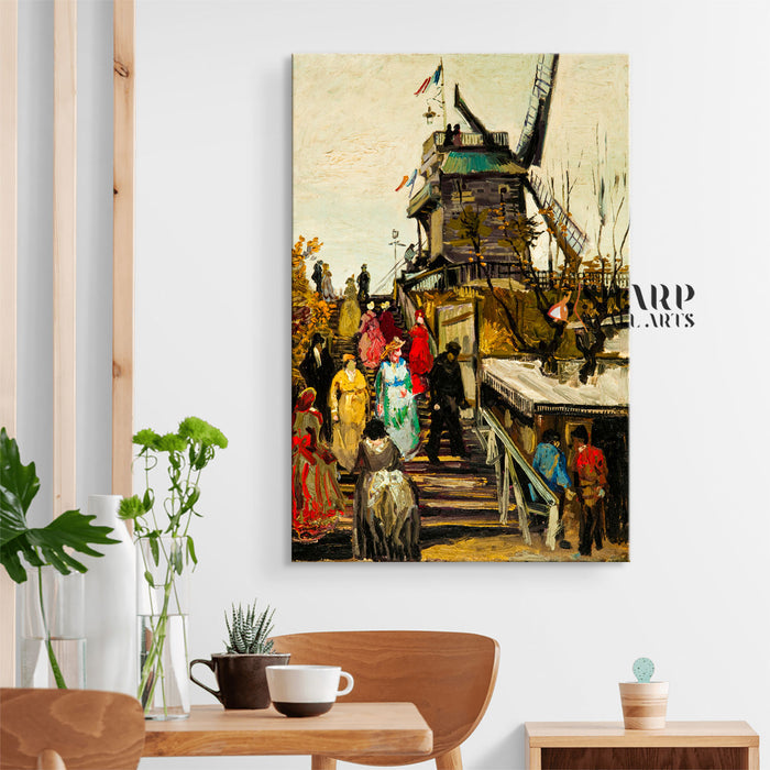 Vincent van Gogh Le Moulin De Blute-Fin Canvas Wall Art