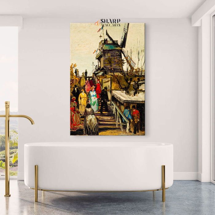 Vincent van Gogh Le Moulin De Blute-Fin Canvas Wall Art