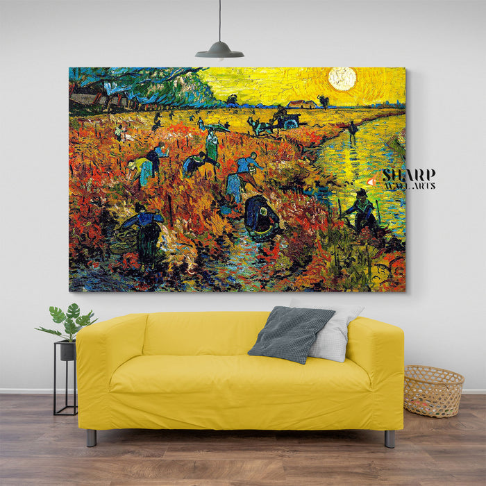Vincent van Gogh Red Vineyards At Arles Canvas Wall Art