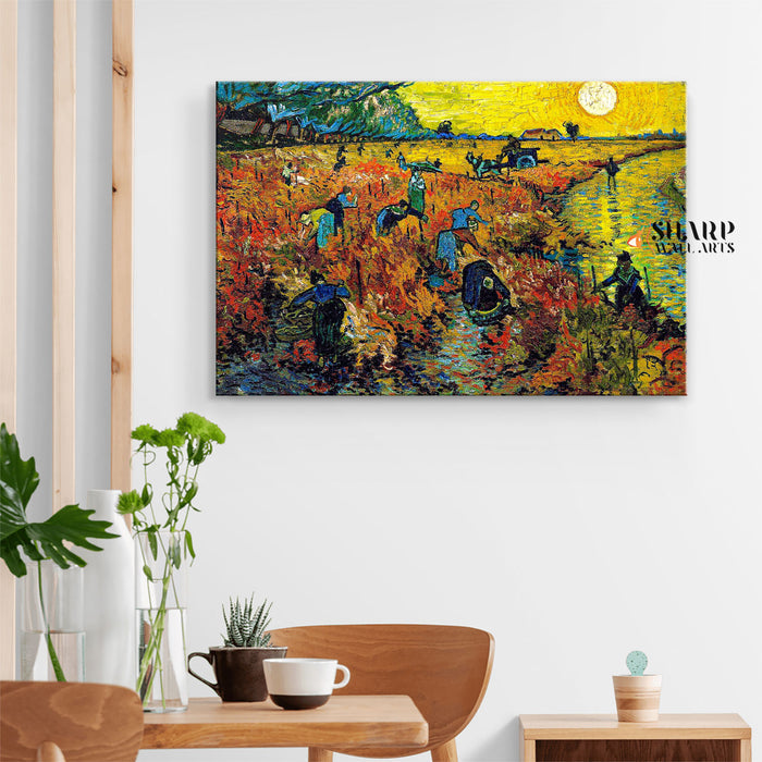 Vincent van Gogh Red Vineyards At Arles Canvas Wall Art