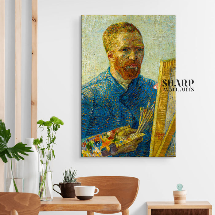Vincent van Gogh Self-Portrait As A Painter Canvas Wall Art
