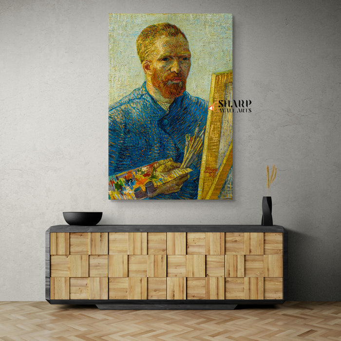 Vincent van Gogh Self-Portrait As A Painter Canvas Wall Art