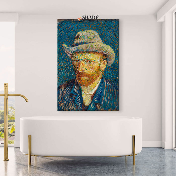 Vincent van Gogh Self-Portrait With Grey Felt Hat Canvas Wall Art