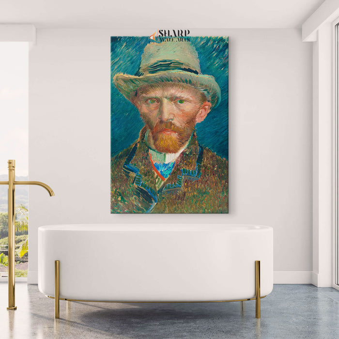 Vincent van Gogh Self-Portrait With Grey Hat Canvas Wall Art