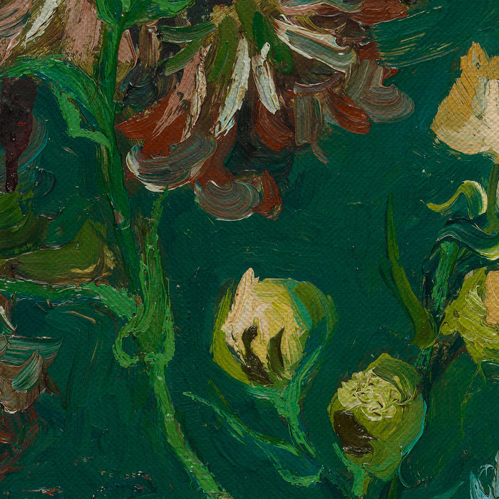 Vincent van Gogh Small Bottle With Peonies And Blue Delphiniums Canvas Wall Art