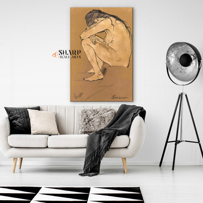 Vincent van Gogh Sorrow Canvas Wall Art