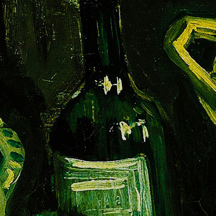 Vincent van Gogh Still Life With Pottery And Two Bottles Canvas Wall Art