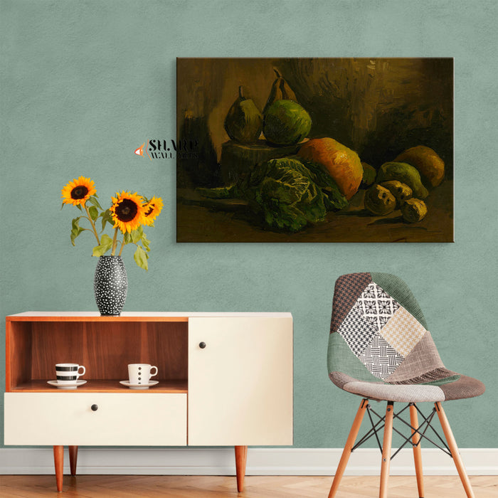 Vincent van Gogh Still Life With Vegetables And Fruit Canvas Wall Art