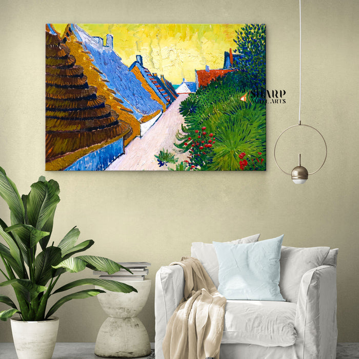 Vincent Van Gogh Street In Saintes Maries Canvas Wall Art