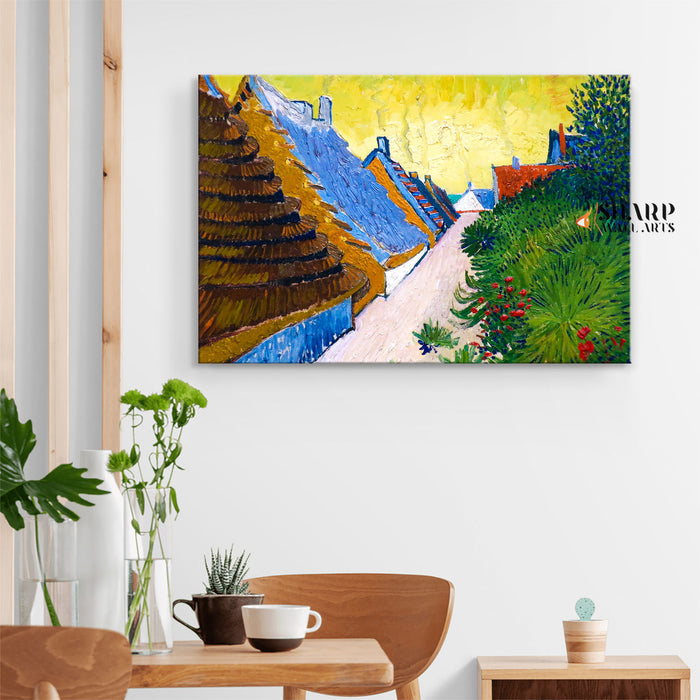 Vincent Van Gogh Street In Saintes Maries Canvas Wall Art