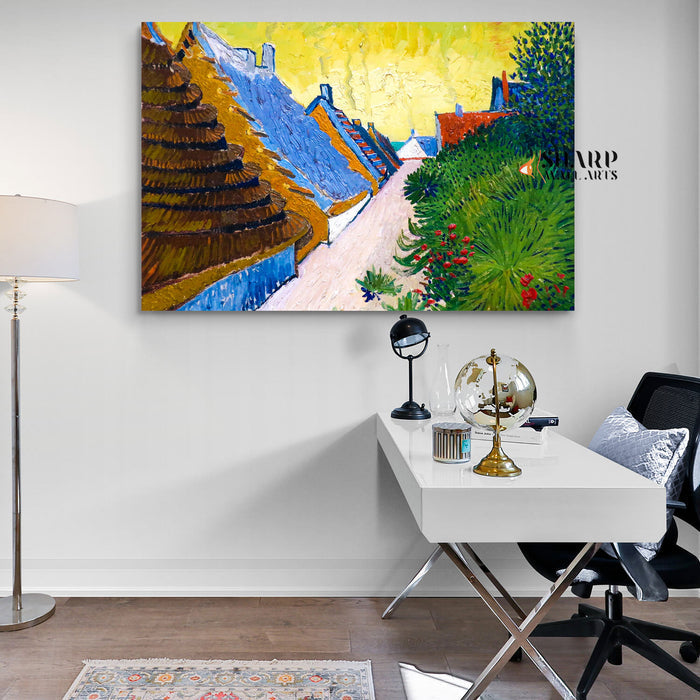 Vincent Van Gogh Street In Saintes Maries Canvas Wall Art