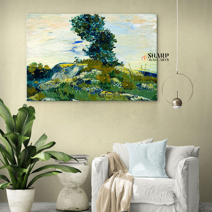 Vincent van Gogh The Rocks Canvas Wall Art