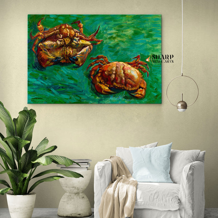 Vincent van Gogh Two Crabs Canvas Wall Art