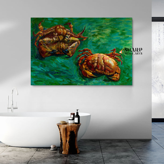 Vincent van Gogh Two Crabs Canvas Wall Art