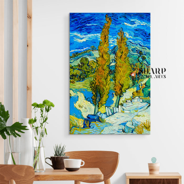Vincent van Gogh Two Poplars Canvas Wall Art