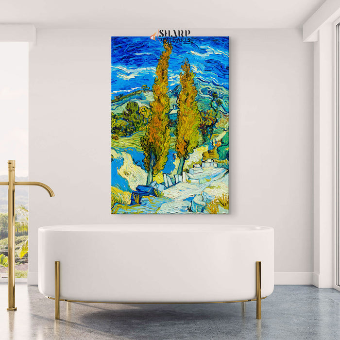 Vincent van Gogh Two Poplars Canvas Wall Art